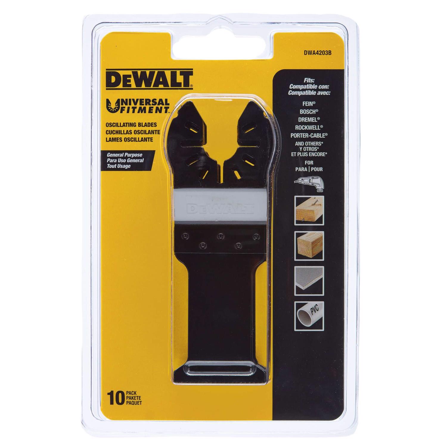 DeWalt Universal Fitment Bi-Metal Oscillating Blade Nail-Embedded Wood 10 pk - Mycitystee
