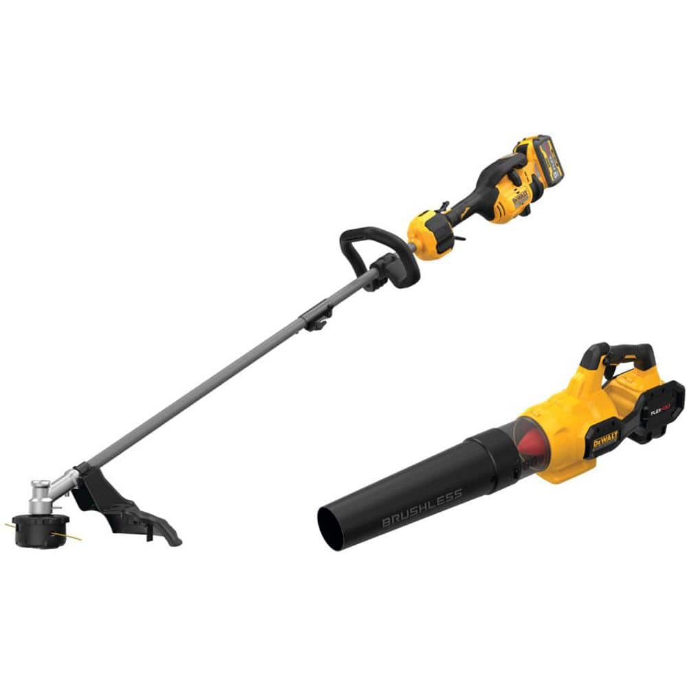 DEWALT 60V MAX 17 in. Cordless Battery Powered String Trimmer and Leaf Blower Combo Kit with (1) 9 Ah Battery & Charger DCKO266X1 - Mycitystee