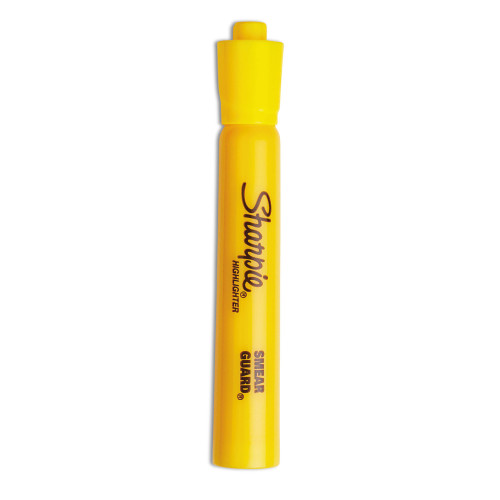 Sharpie Tank Style Highlighters， Chisel Tip， Yellow， Dozen (25005) - Mycitystee