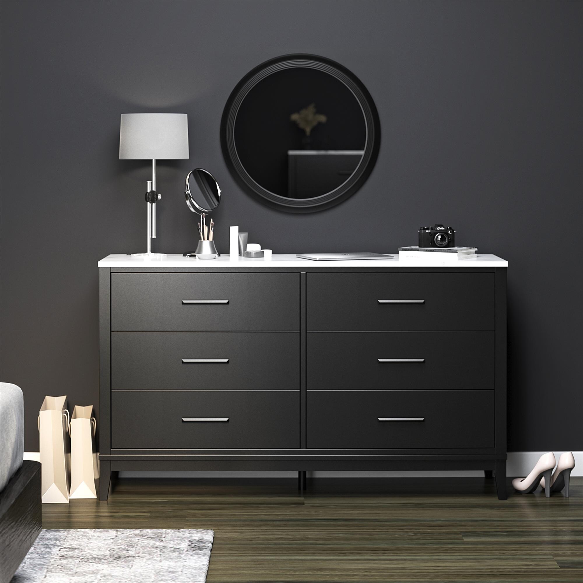 Ameriwood Home Madison Lane Wide 6 Drawer Dresser - - 35984848 - Mycitystee