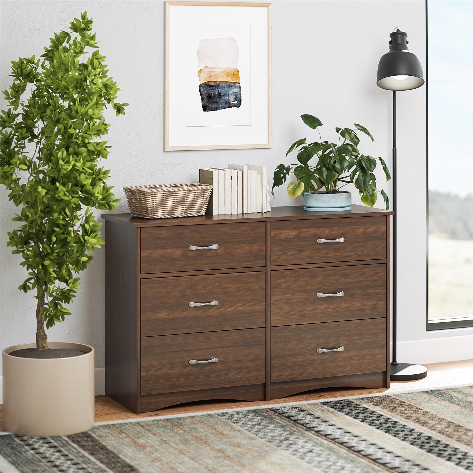 Ameriwood Home Jerry Hill Wide 6 Drawer Dresser - - 37120464 - Mycitystee