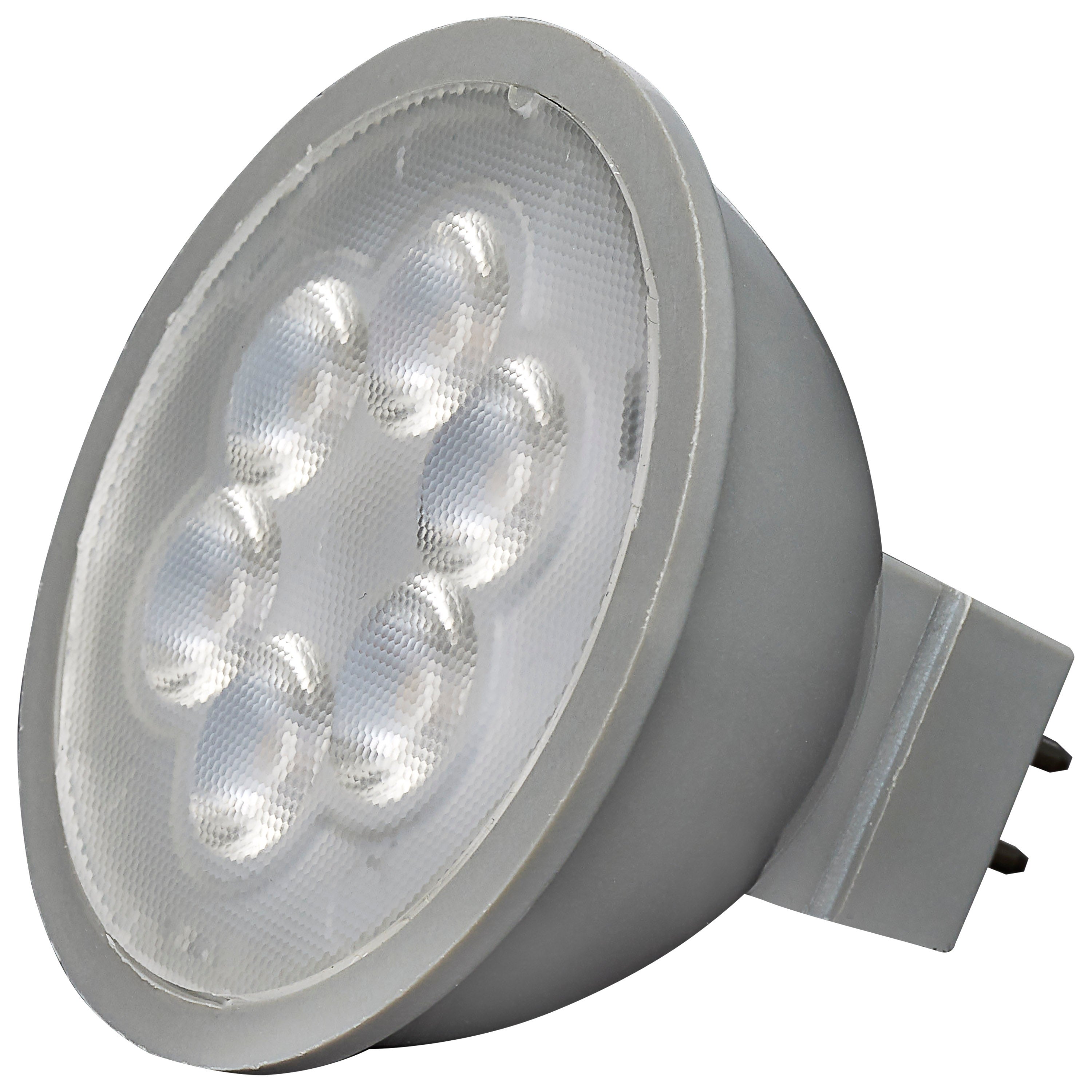 4.5 W MR16 LED Silver Finish 3500K GU5.3 Base 360L 12V - Gray - Mycitystee
