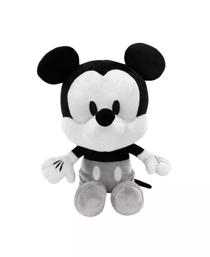 Lambs Ivy Disney Baby Mickey Mouse Black White Plush Stuffed Animal Toy by Lambs Ivy - Mycitystee