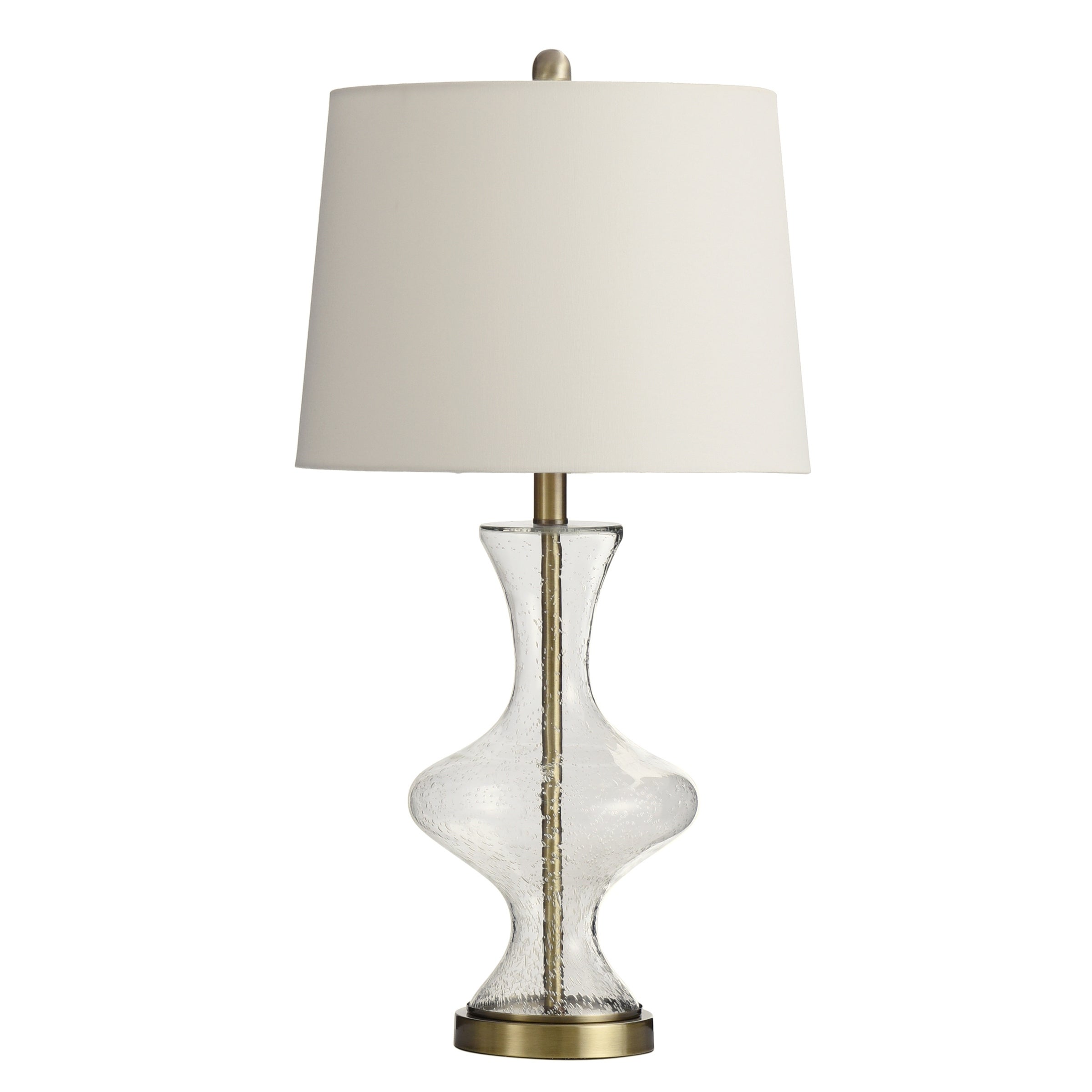 Silver Orchid Edthofer Clear Seeded Curved Vase Table Lamp - Mycitystee