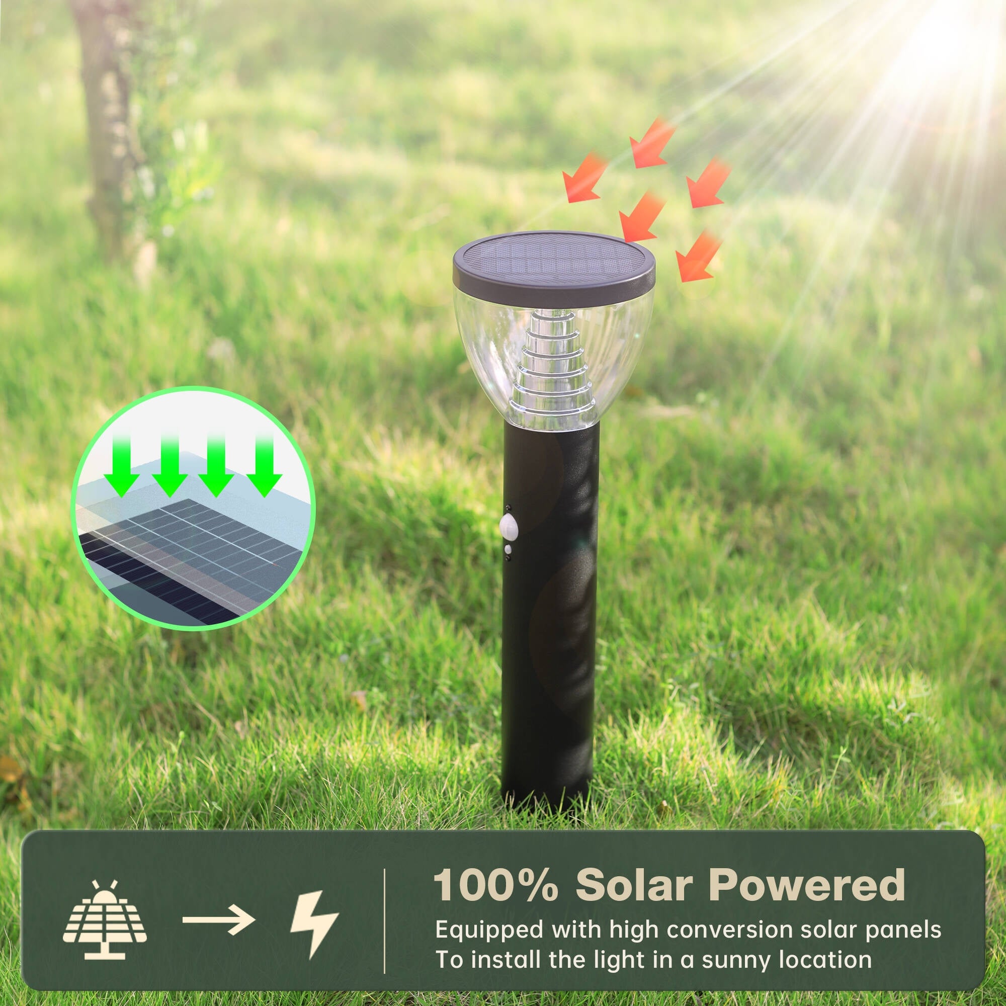 Inowel Solar Outdoor Light Pathway Garden Dusk to Dawn with Stake 1979 - Mycitystee