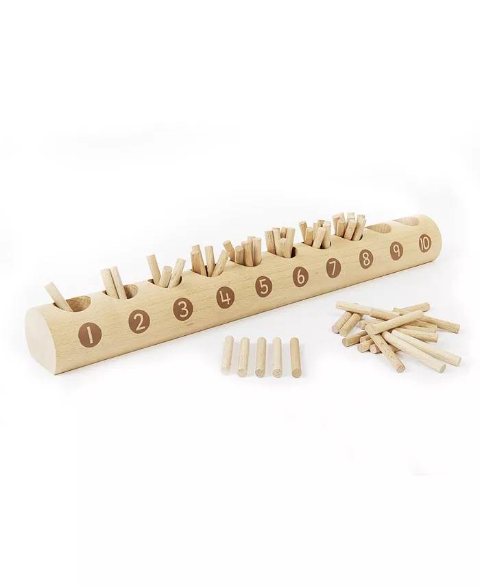 Yellow Door Natural Counting Log， Set of 61 - Mycitystee