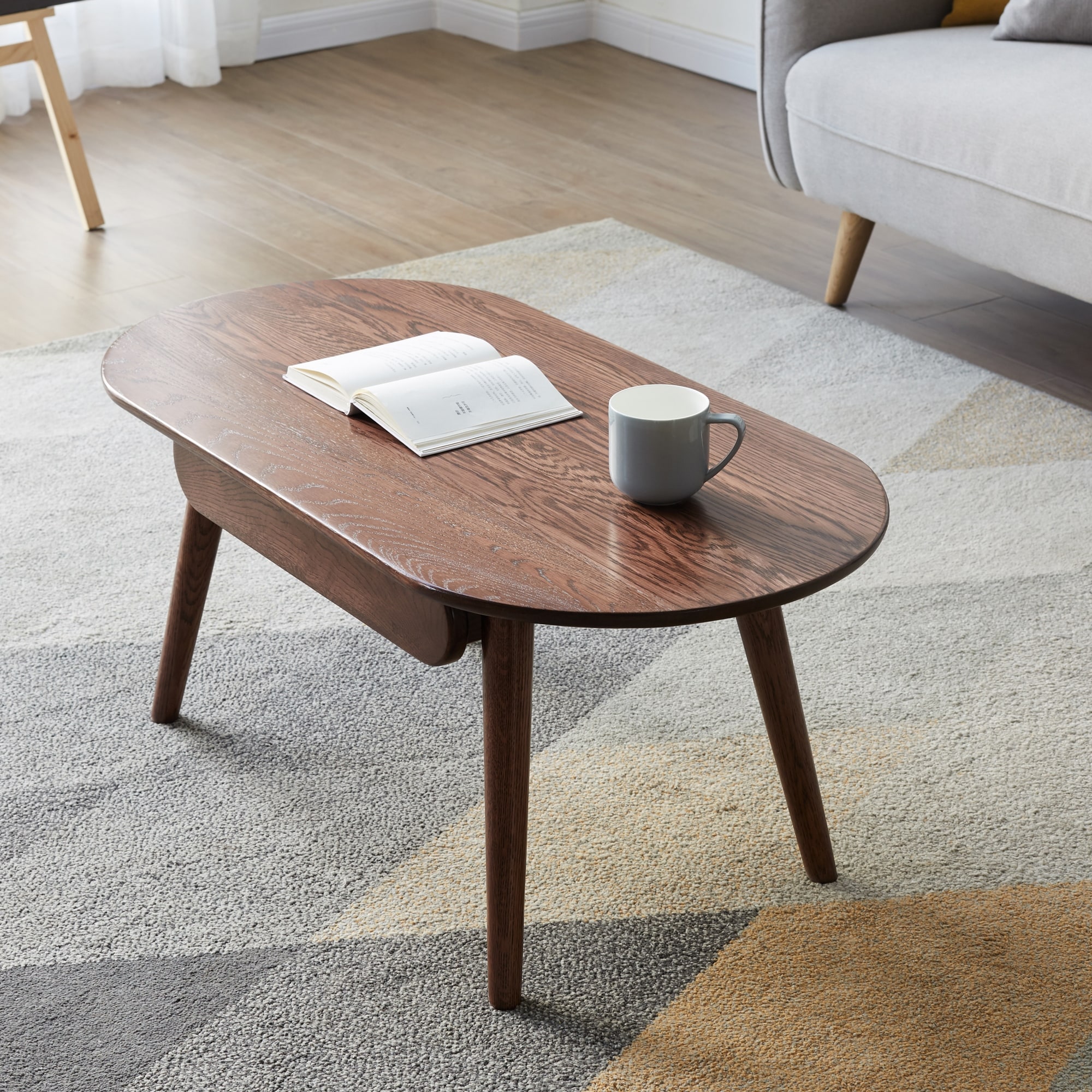 Coffee Table Low Table Writing Desk with Drawers - Mycitystee