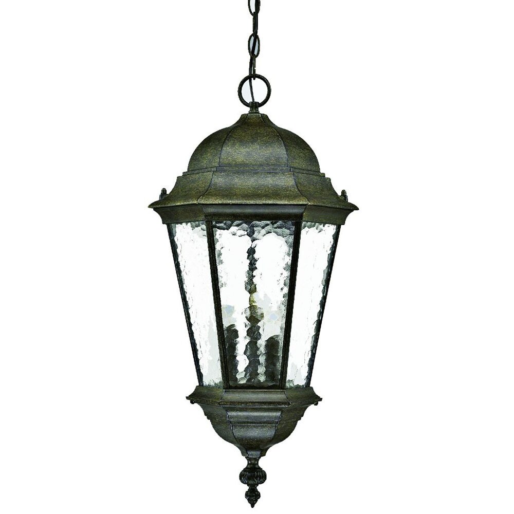 Acclaim Lighting Telfair Collection Hanging Lantern 3-Light Outdoor Black Coral Light Fixture - Mycitystee