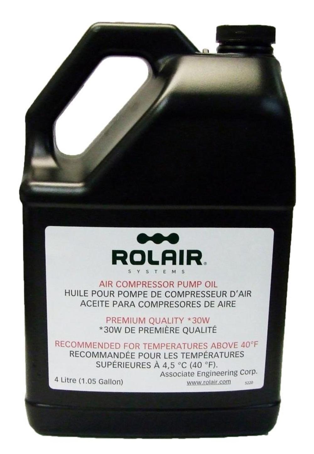 Rolair 1 Gallon (Bottle) Standard 30 wt Air Compressor Oil OILCOMP30W4L from Rolair - Mycitystee