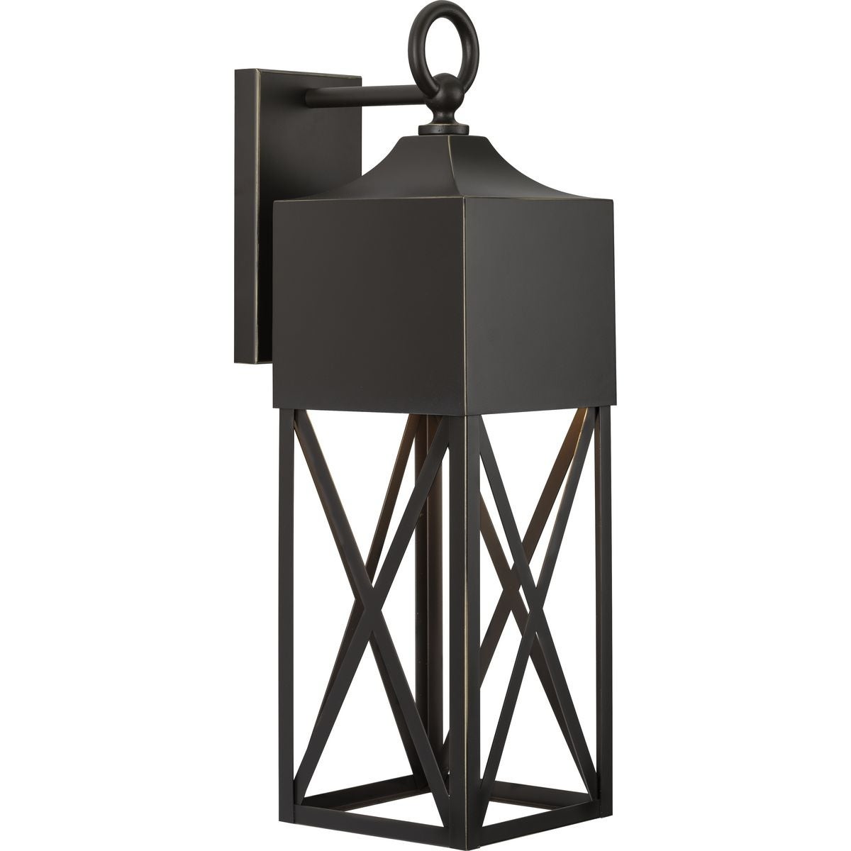 Birkdale Collection One-Light Antique Bronze Outdoor Wall Lantern - 7 in x 9.5 in x 23.25 in - Mycitystee