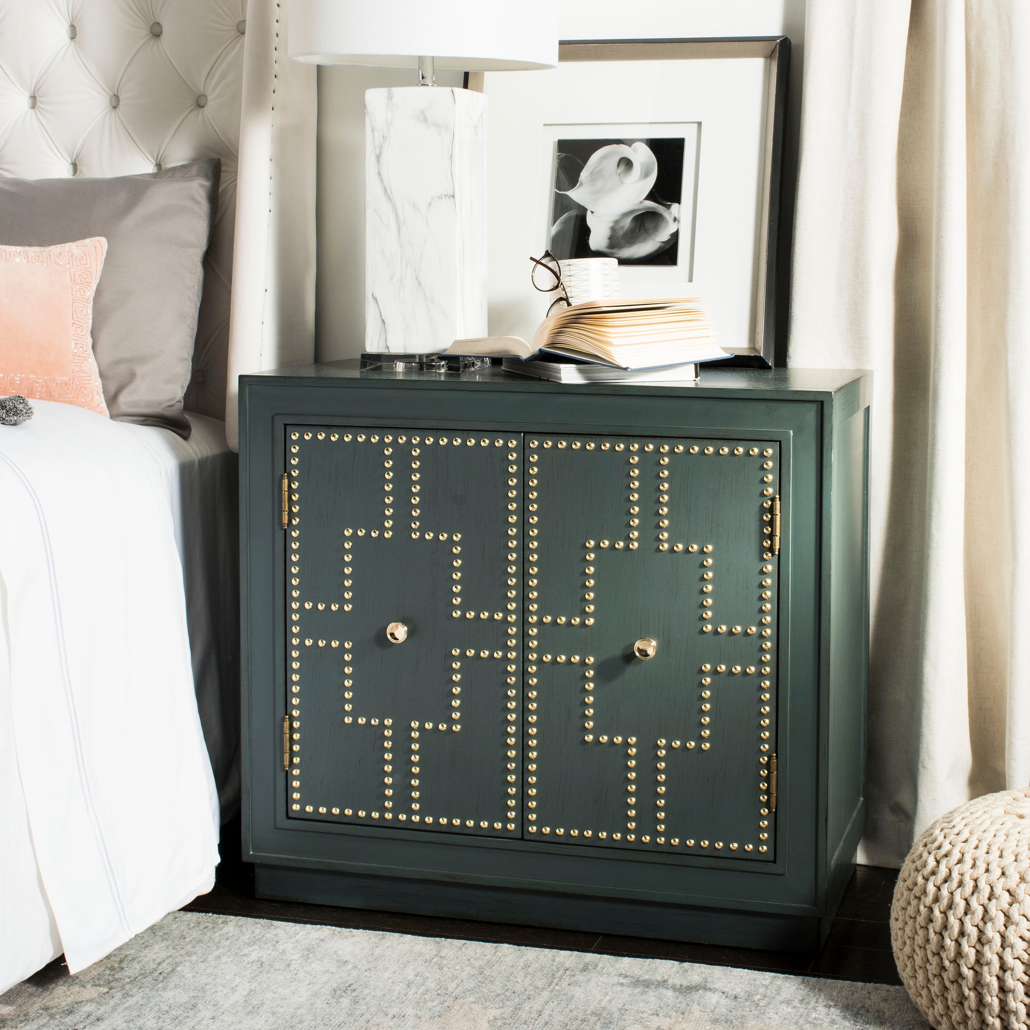 SAFAVIEH Azuli 2-Door Steel Teal Storage Chest - - 19484431 - Mycitystee