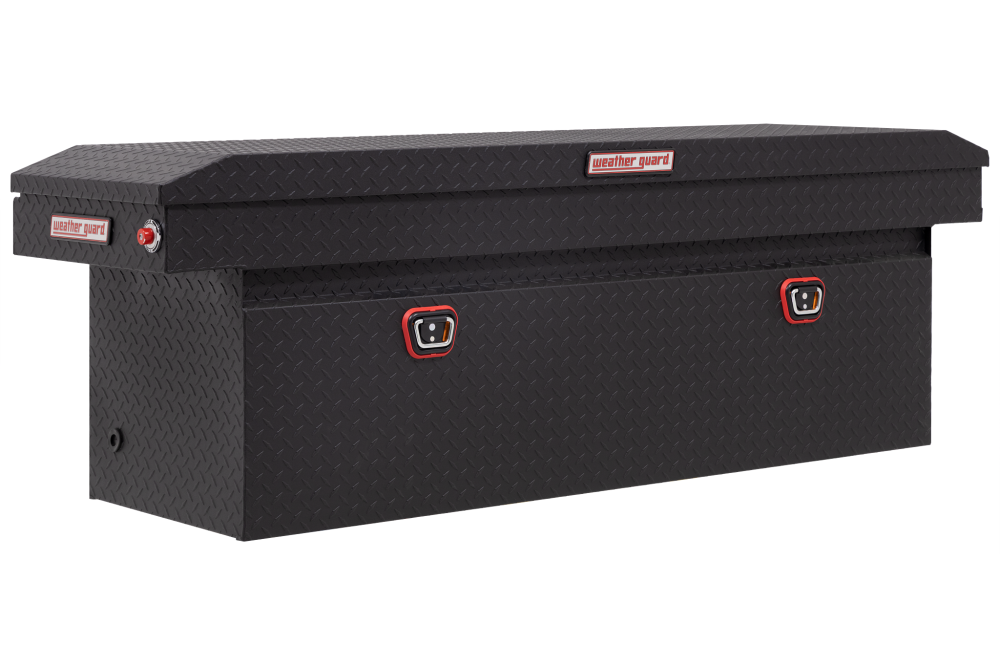 Weather Guard Saddle Truck Tool Box Aluminum Full Deep Textured Matte Black - Mycitystee
