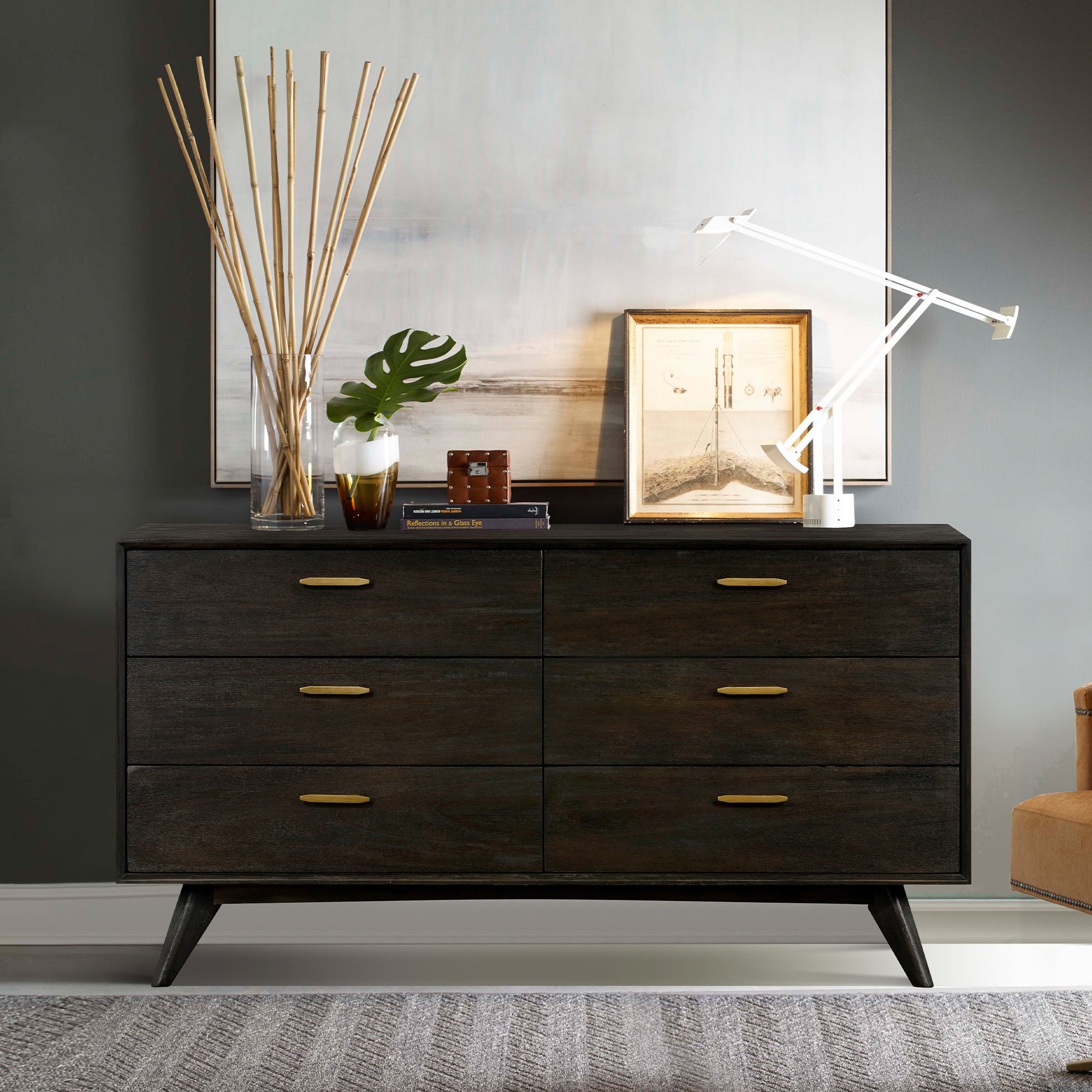 Carson Carrington Junsternas Mid-century 6-drawer Dresser - - 28804590 - Mycitystee