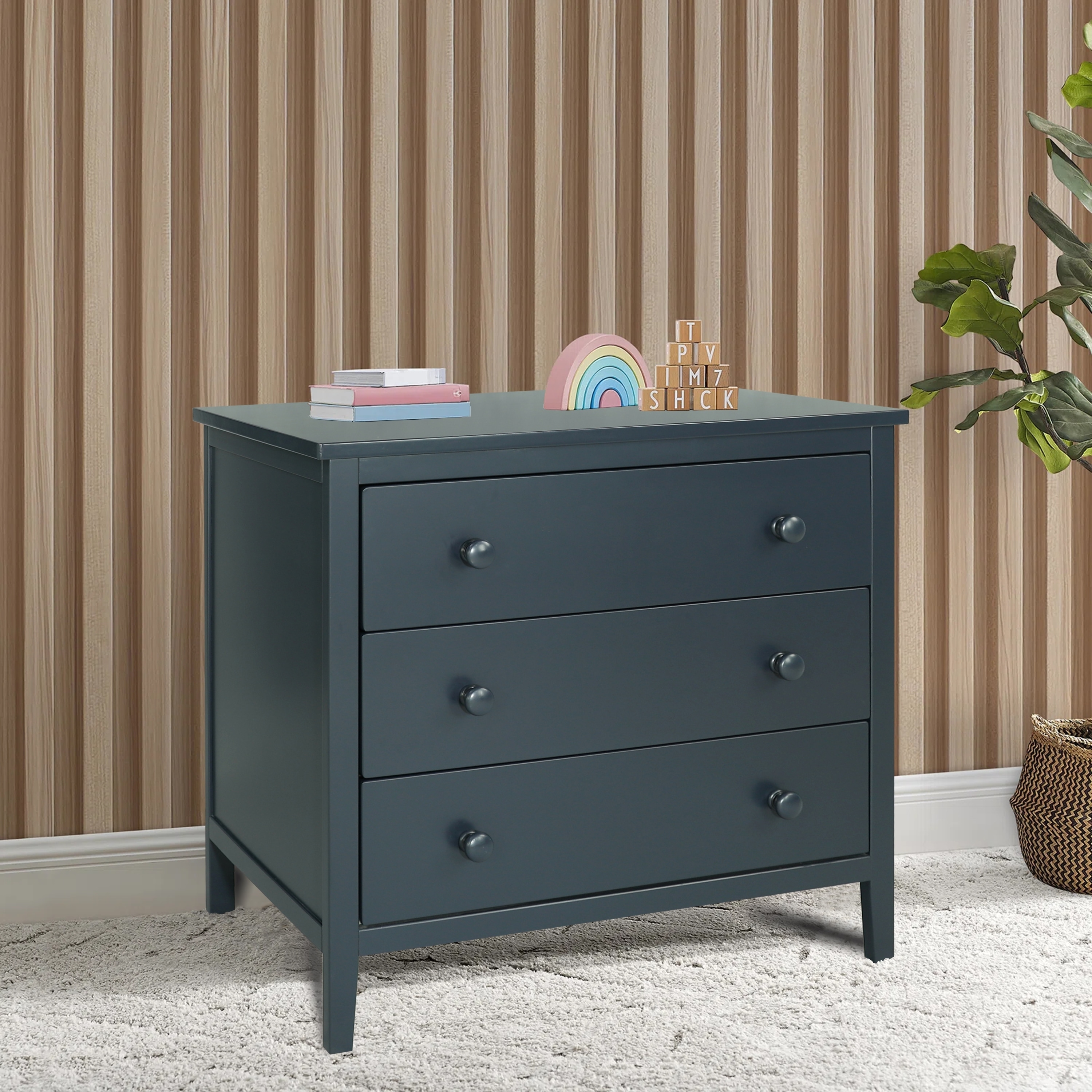 Stylish and Durable Solid Wood 3 Drawer Dresser with Smooth Glides， Upgrade Your Bedroom Storage Today - - 37828730 - Mycitystee