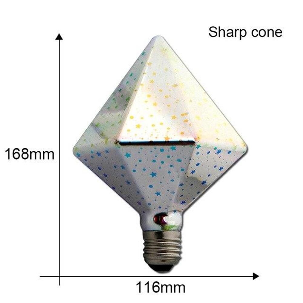3D retro Vintage Night Light Led Bulb Lamp 220V G95 Lampara Ampoule lampada Star Holiday Decoration Lighting Sharp cone - Medium Shopping - The Best D - Mycitystee