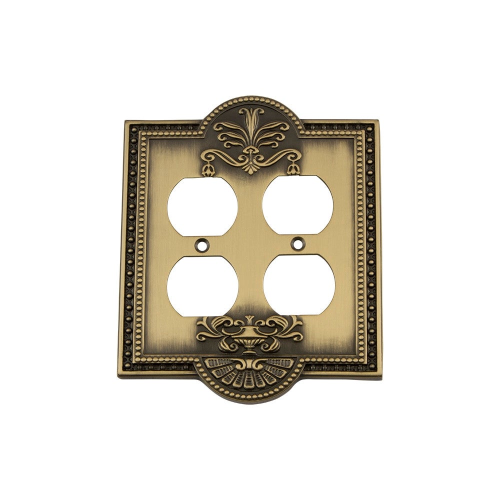 Nostalgic Warehouse MEA_SWPLT_D2 Meadows Double Duplex Wall Plate - Mycitystee