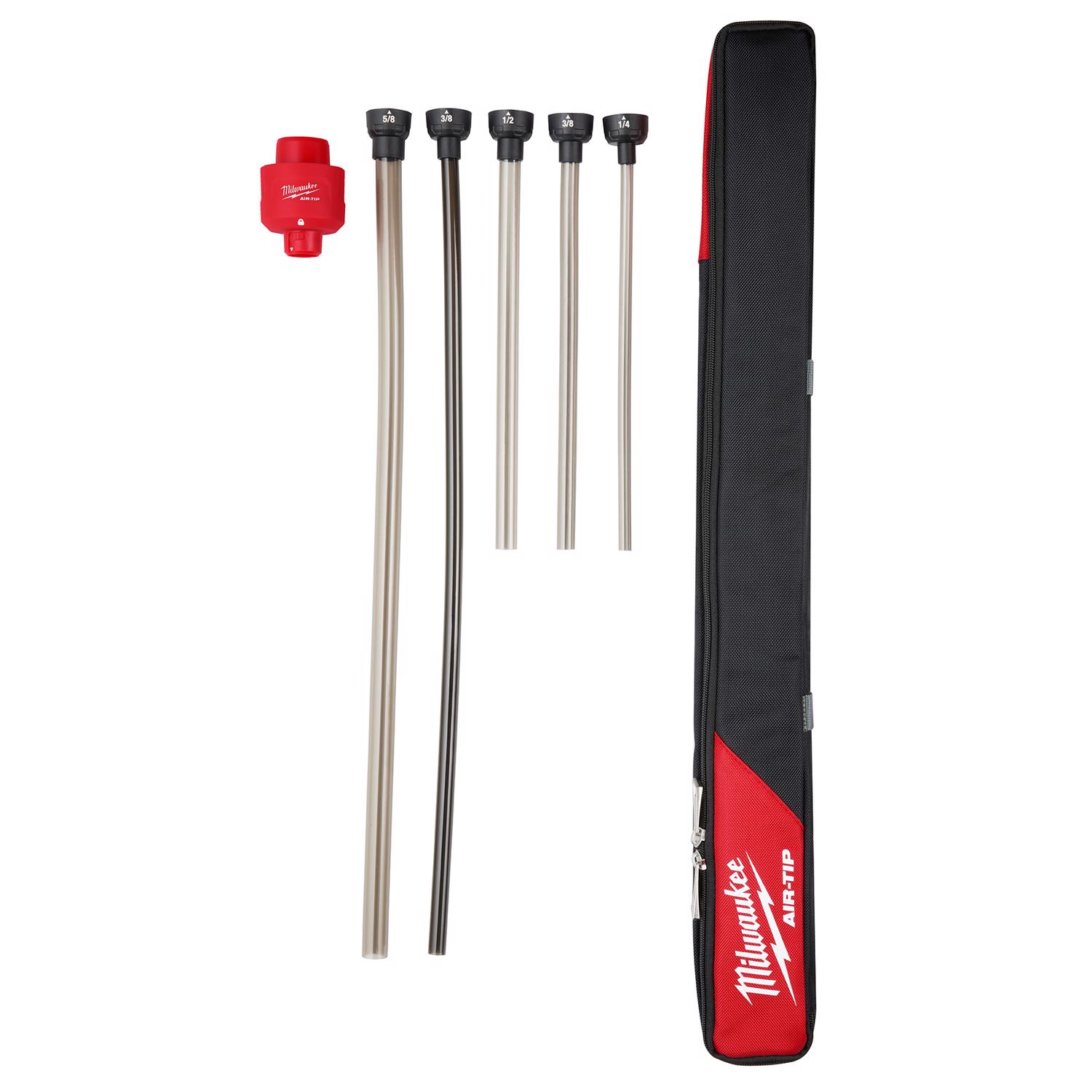 Milwaukee Air-Tip Shop Vac Long Reach Set Flexible Vacuum Hose 7 pc - Mycitystee