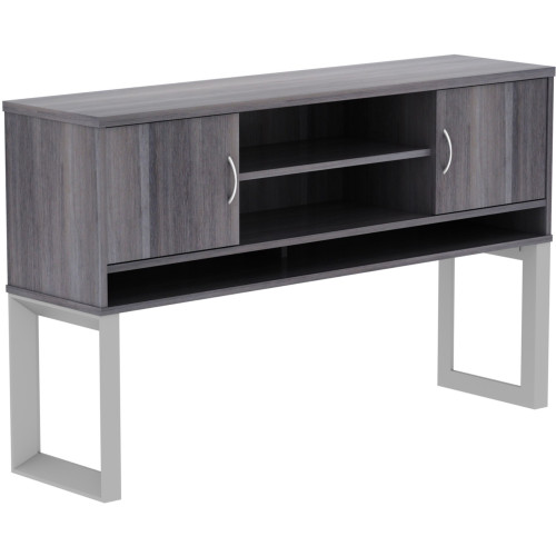 Lorell Relevance Series Charcoal Laminate Office Furniture Hutch (16219) - Mycitystee