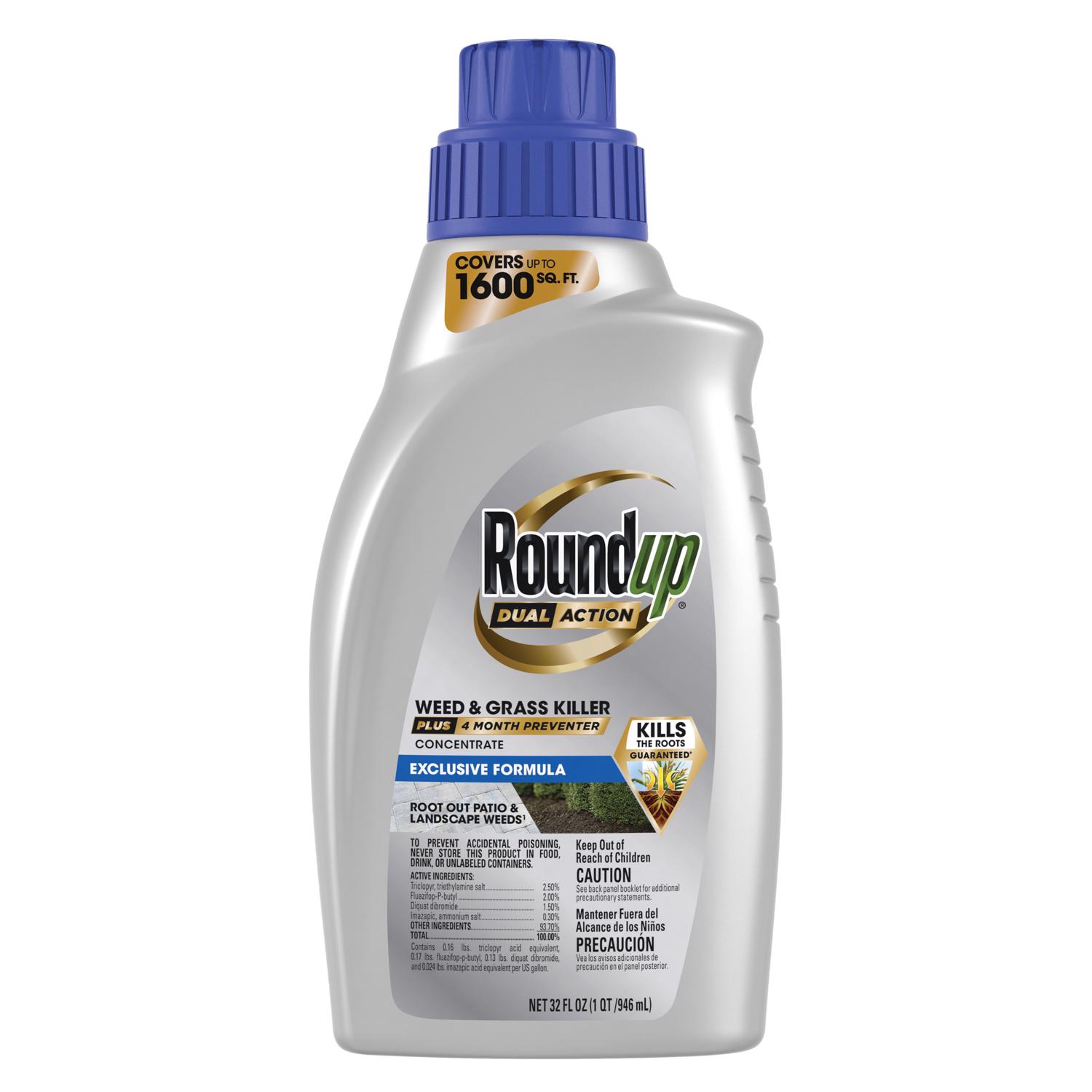 Roundup Dual Action Weed and Grass Killer Concentrate 32 oz - Mycitystee