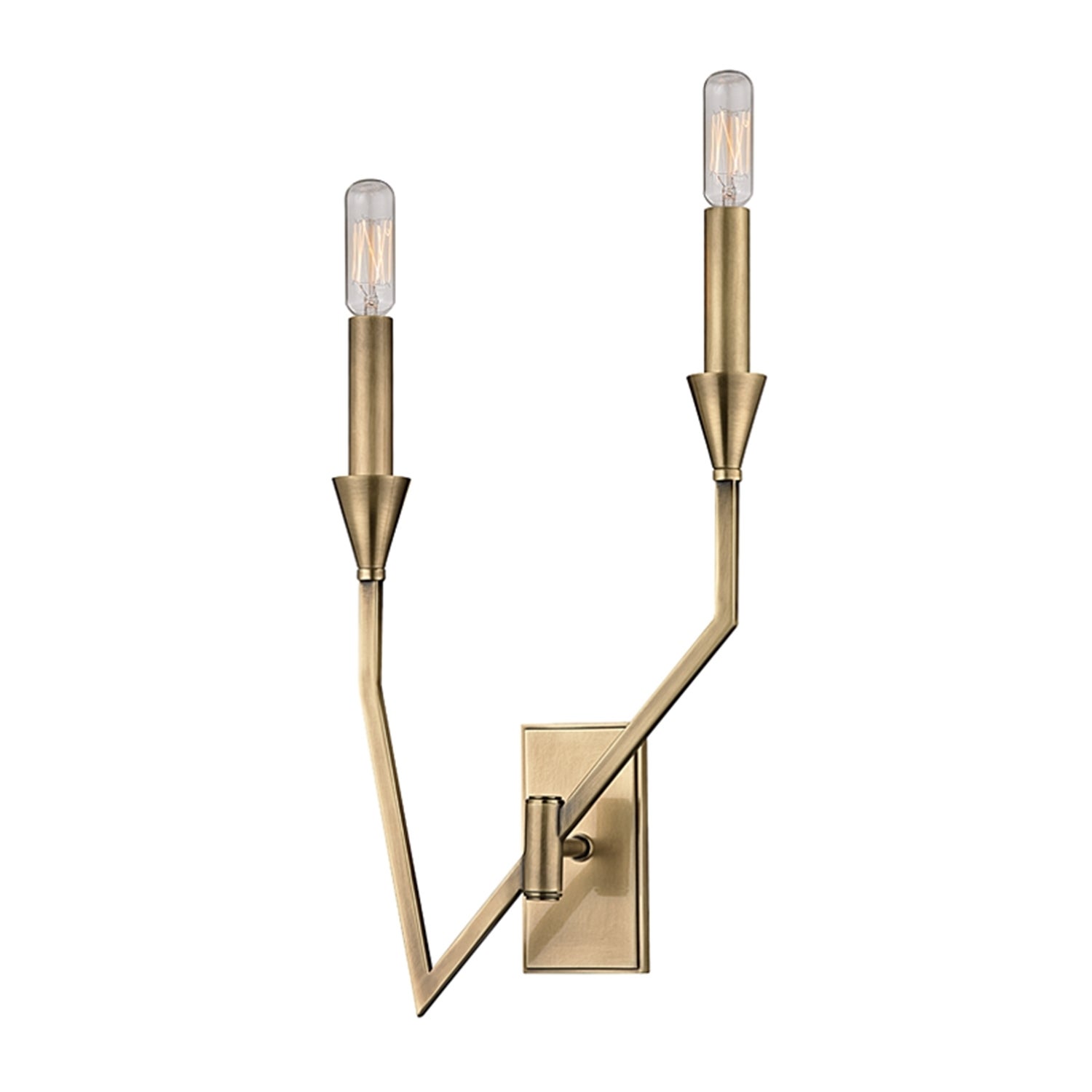 Hudson Valley Archie 2-light Polished Nickel Left Wall Sconce - Mycitystee