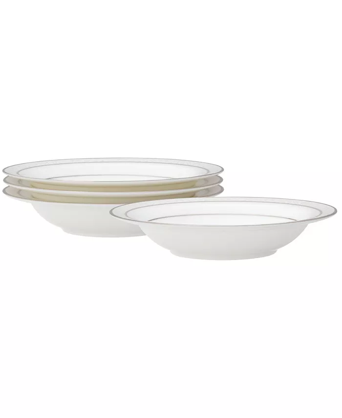 Noritake Montvale Platinum Set of 4 Fruit Bowls， Service For 4 - Mycitystee