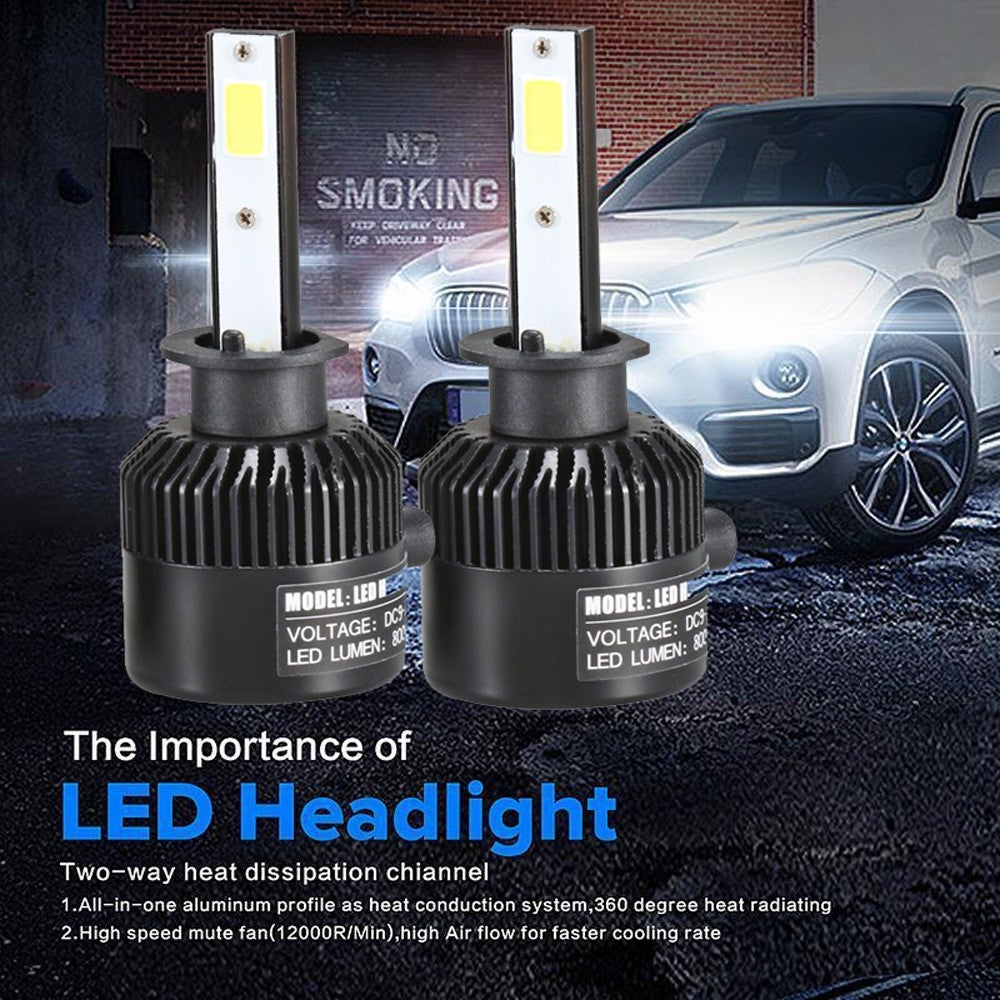 H1 110W 20000LM LED Headlight Conversion Kit Car Beam Bulb Driving Lamp 6000K - Mycitystee
