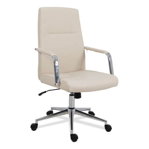 Workspace by Alera Leather Task Chair， Supports Up to 275 lb， 18.19