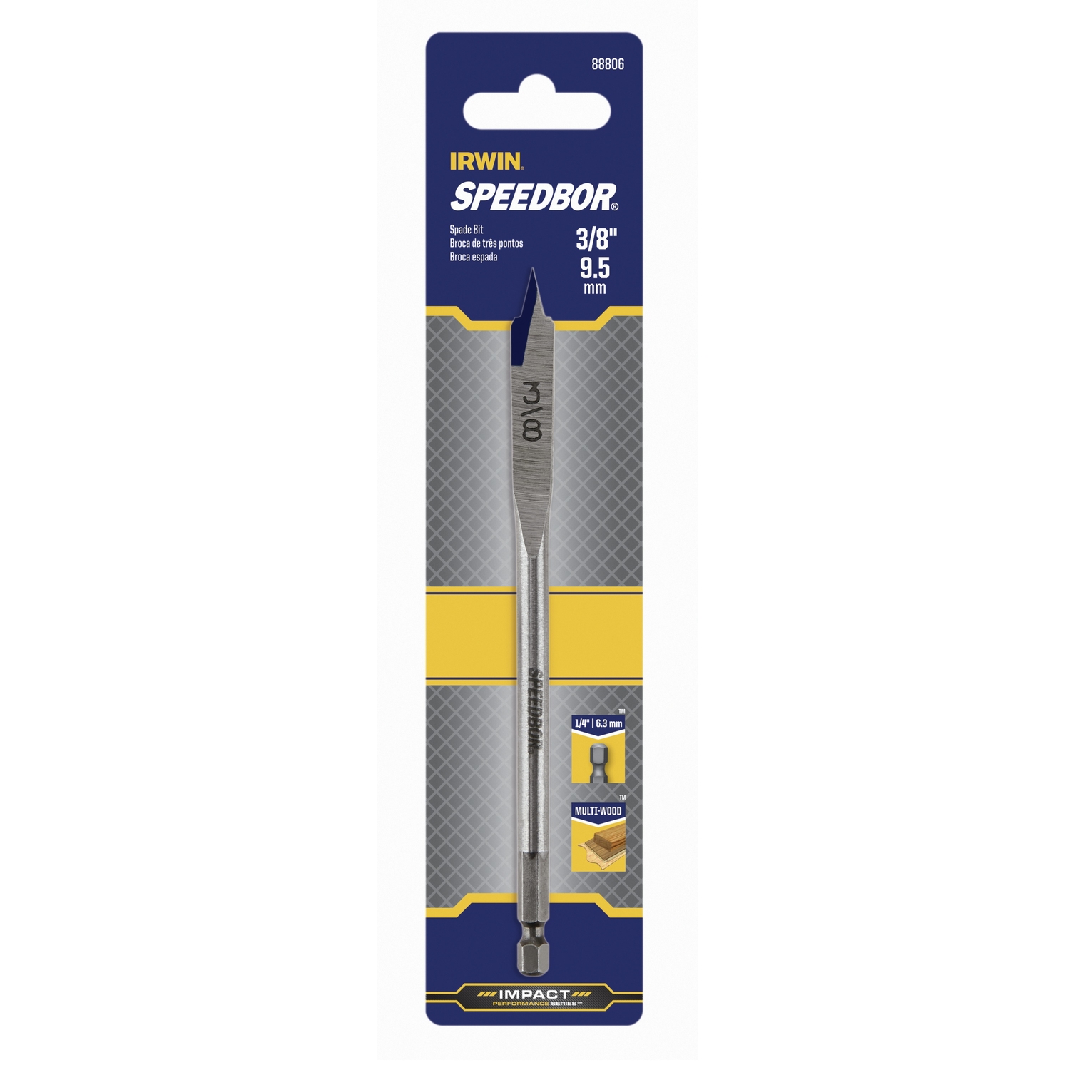 Irwin Speedbor 3/8 in. X 6 in. L Carbon Steel Wood Boring Bit 1 pc - Mycitystee
