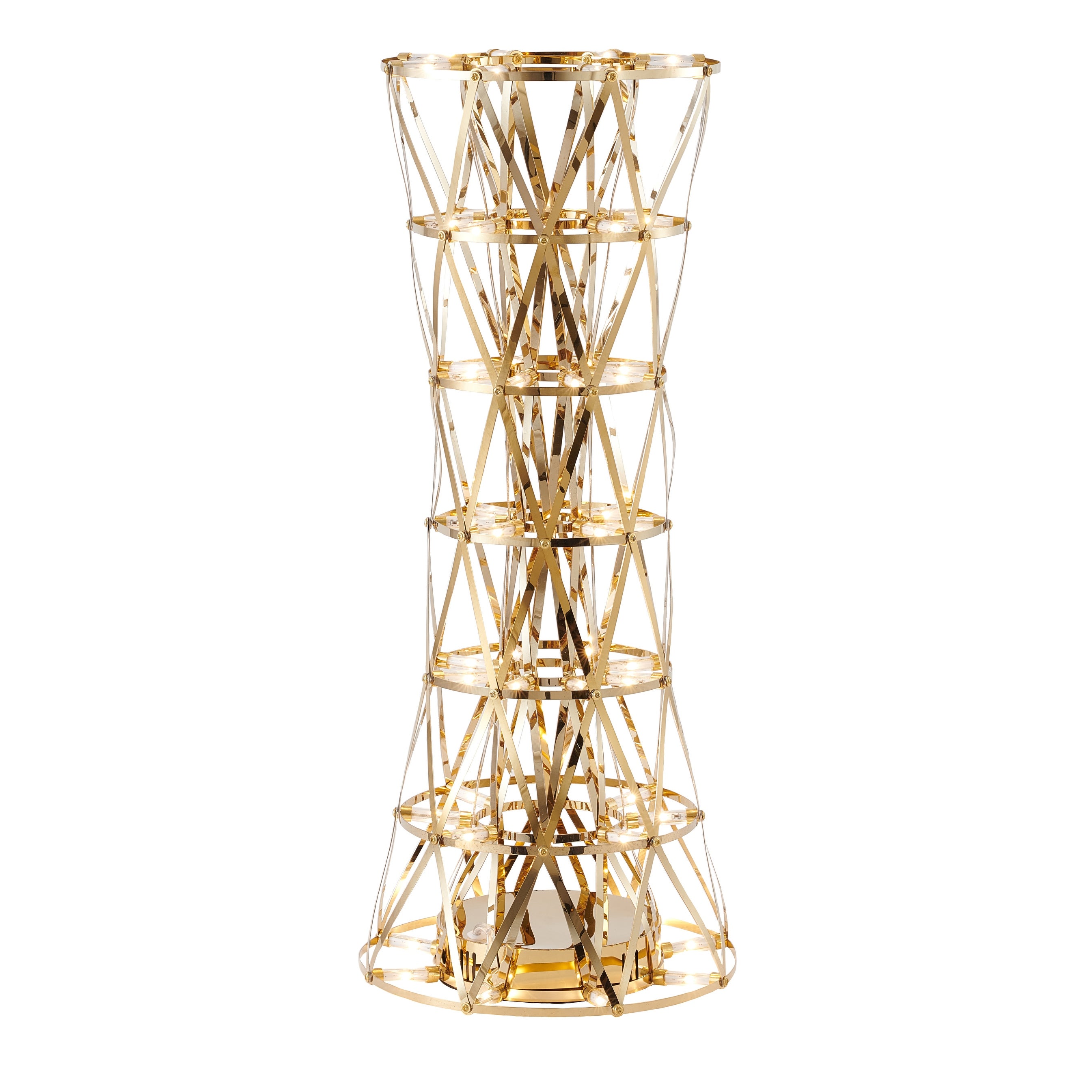 24-Inch Height Gold Integrated Led Table Lamp - Mycitystee