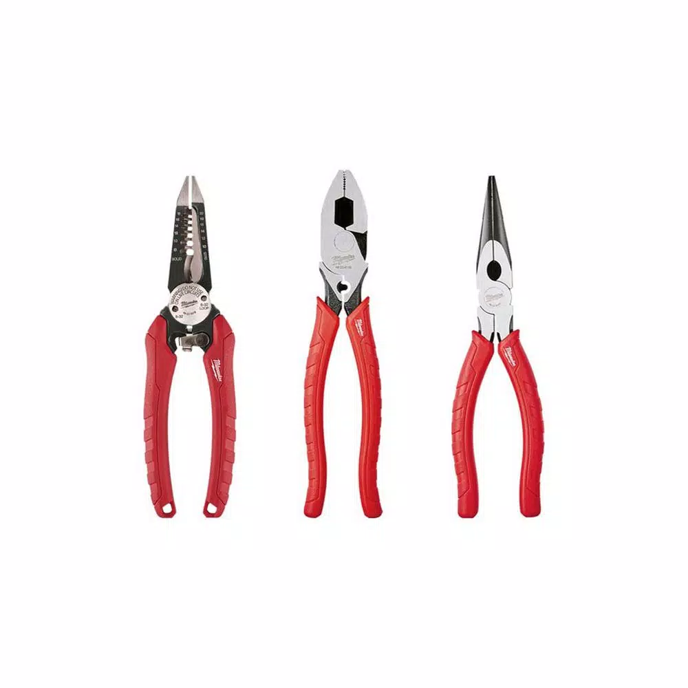 Milwaukee Electrician Pliers Set (3-Piece) and#8211; XDC Depot - Mycitystee