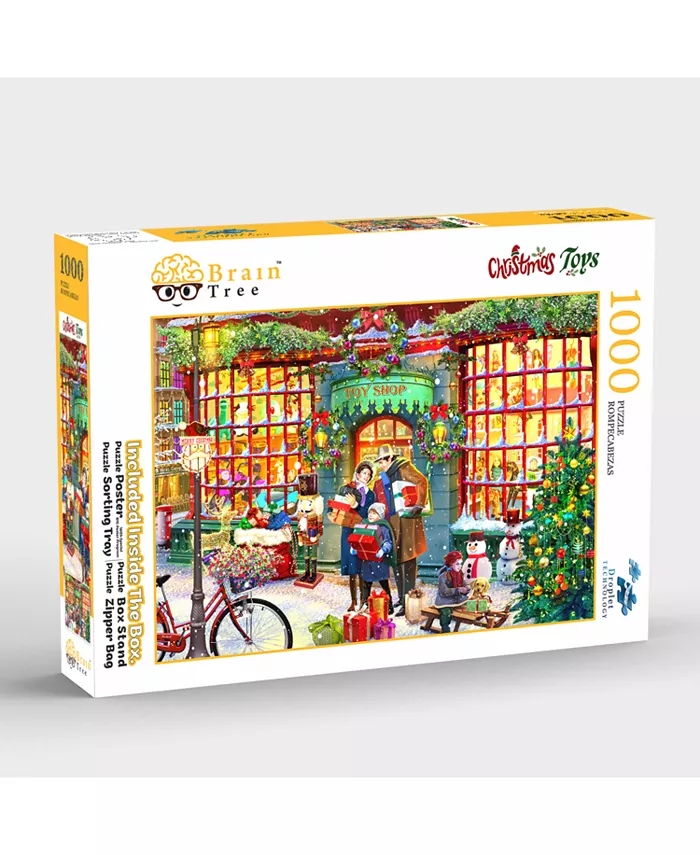 Brain Tree Games ChristmasToys 1000 Piece Jigsaw Puzzle - Mycitystee