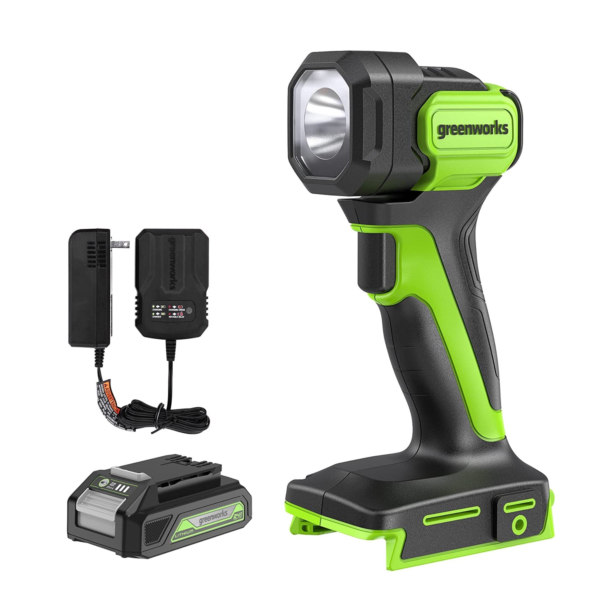 24V 200 Lumen Cordless Battery LED Flashlight w/ 2.0Ah Battery  Charg - Mycitystee