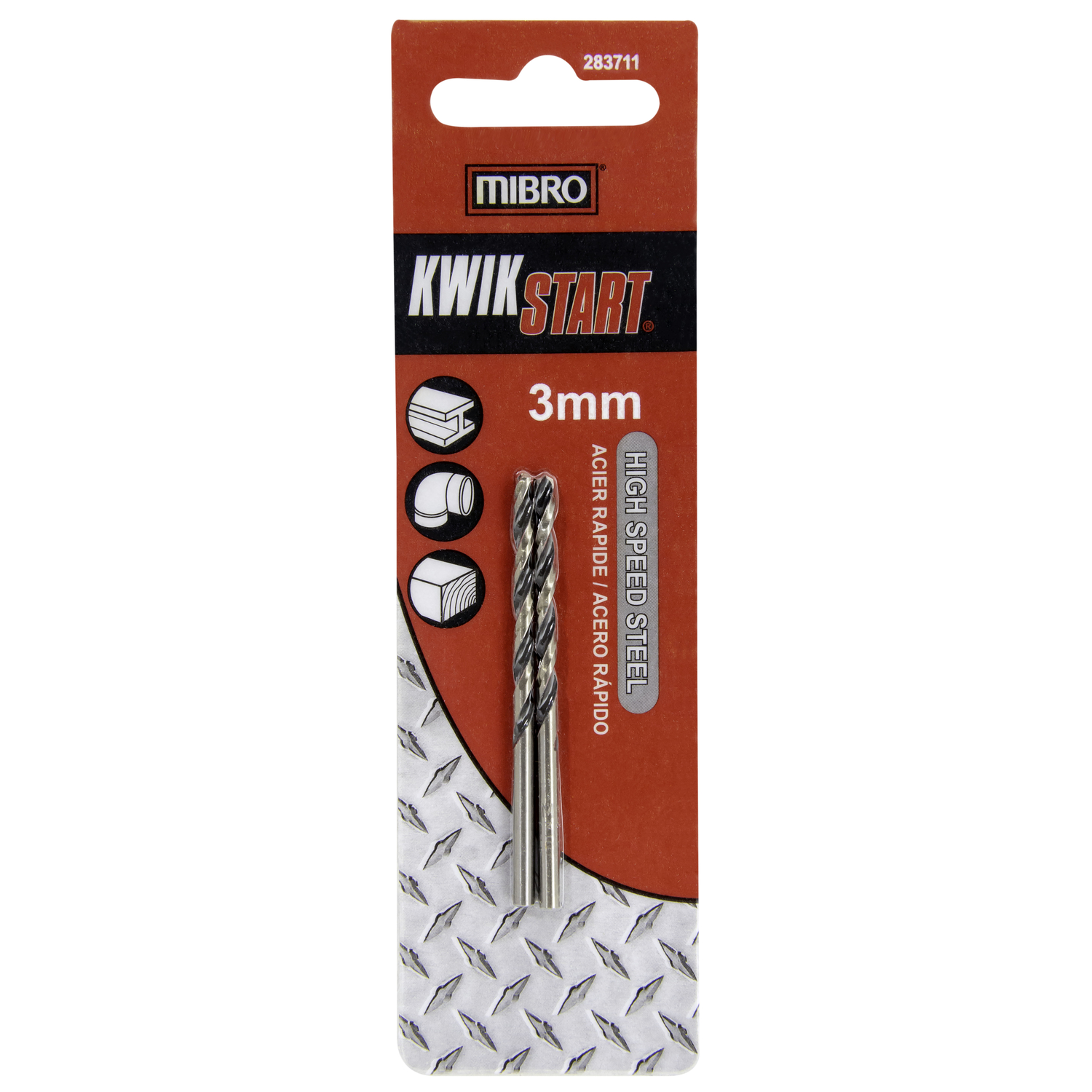 MIBRO 3 mm X 2-3/4 in. L High Speed Steel Metric Drill Bit Set 2 pc - Mycitystee