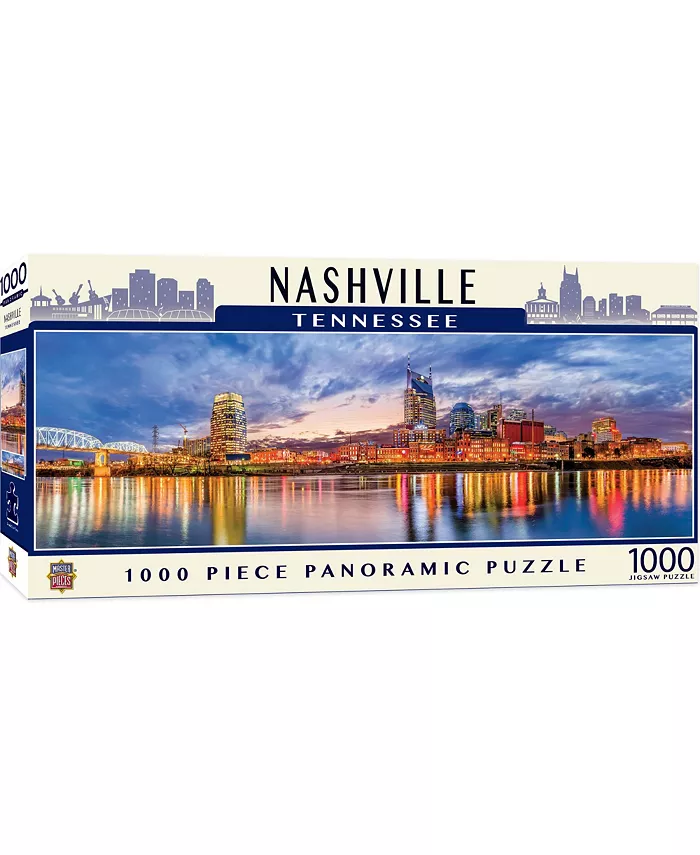 MasterPieces Puzzles American Vista Panoramic - Nashville 1000 Piece Puzzle - Mycitystee