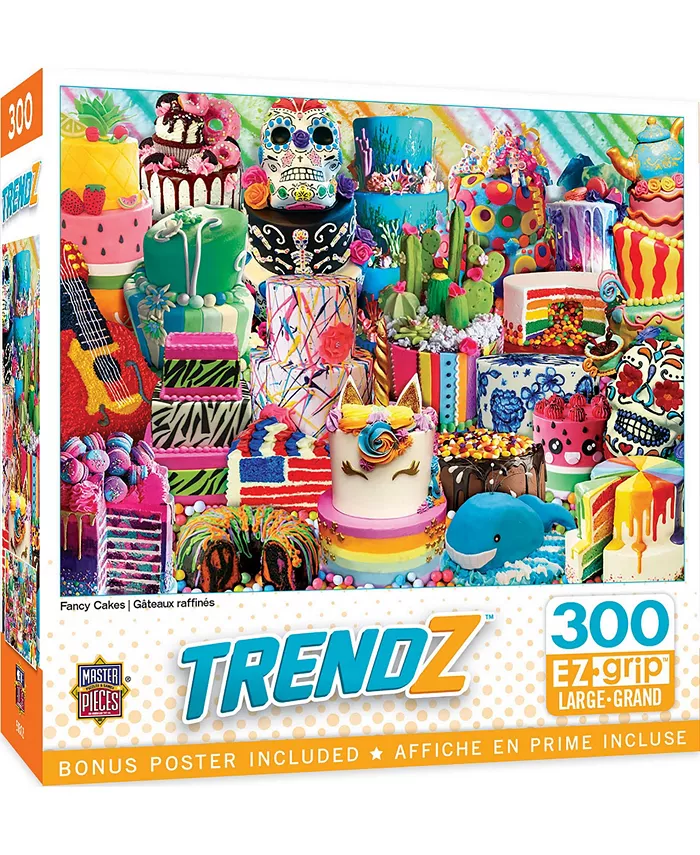 MasterPieces Puzzles Trendz - Fancy Cakes 300 Piece Adult Jigsaw Puzzle - Mycitystee