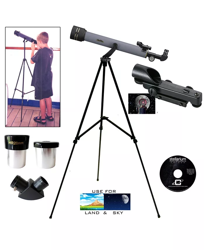 Cosmo Brands Galileo 600 X 50 Starter Telescope with Red Dot Finderscope and Stellarium CD - Mycitystee