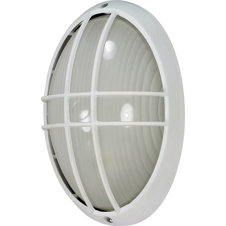1-Light 13 In. Oval Cage Bulk Head Shopping - The Best Deals on Outdoor Wall Lanterns | 33548899 - Mycitystee