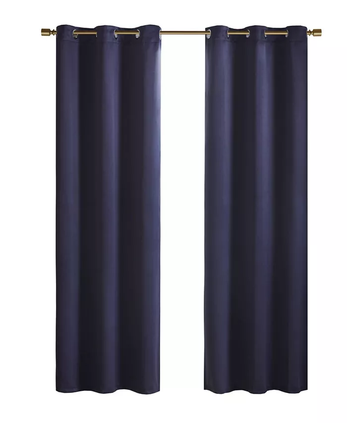 SunSmart Taren Grommet Top Blackout Window Panel Pair， 42