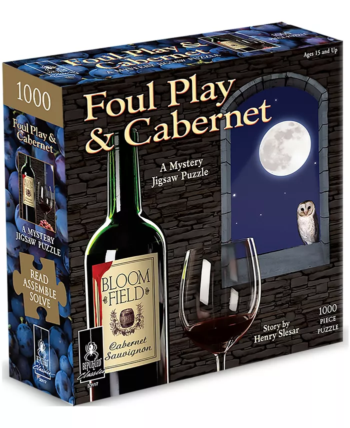 BePuzzled Foul Play and Cabernet Classic Mystery Jigsaw Puzzle- 1000 Pieces - Mycitystee
