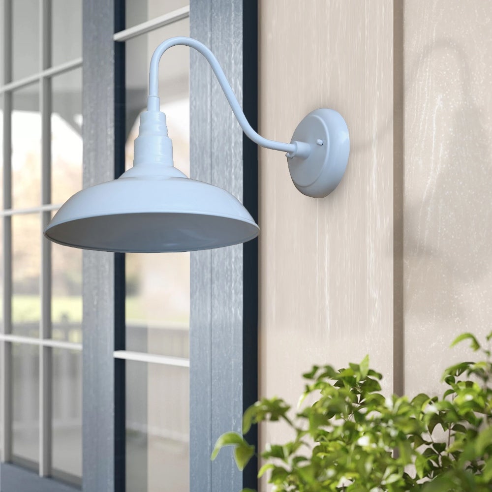 Lora 1 Light Wall sconce in White White Finish Shopping - The Best Deals on Outdoor Barn Lights | 38526944 - Mycitystee