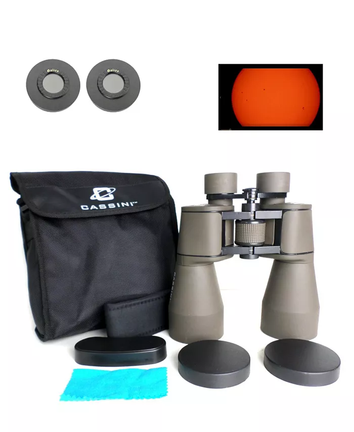 Cassini 20x 60mm Binocular and Shoulder Case with Solar Filter Caps - Mycitystee