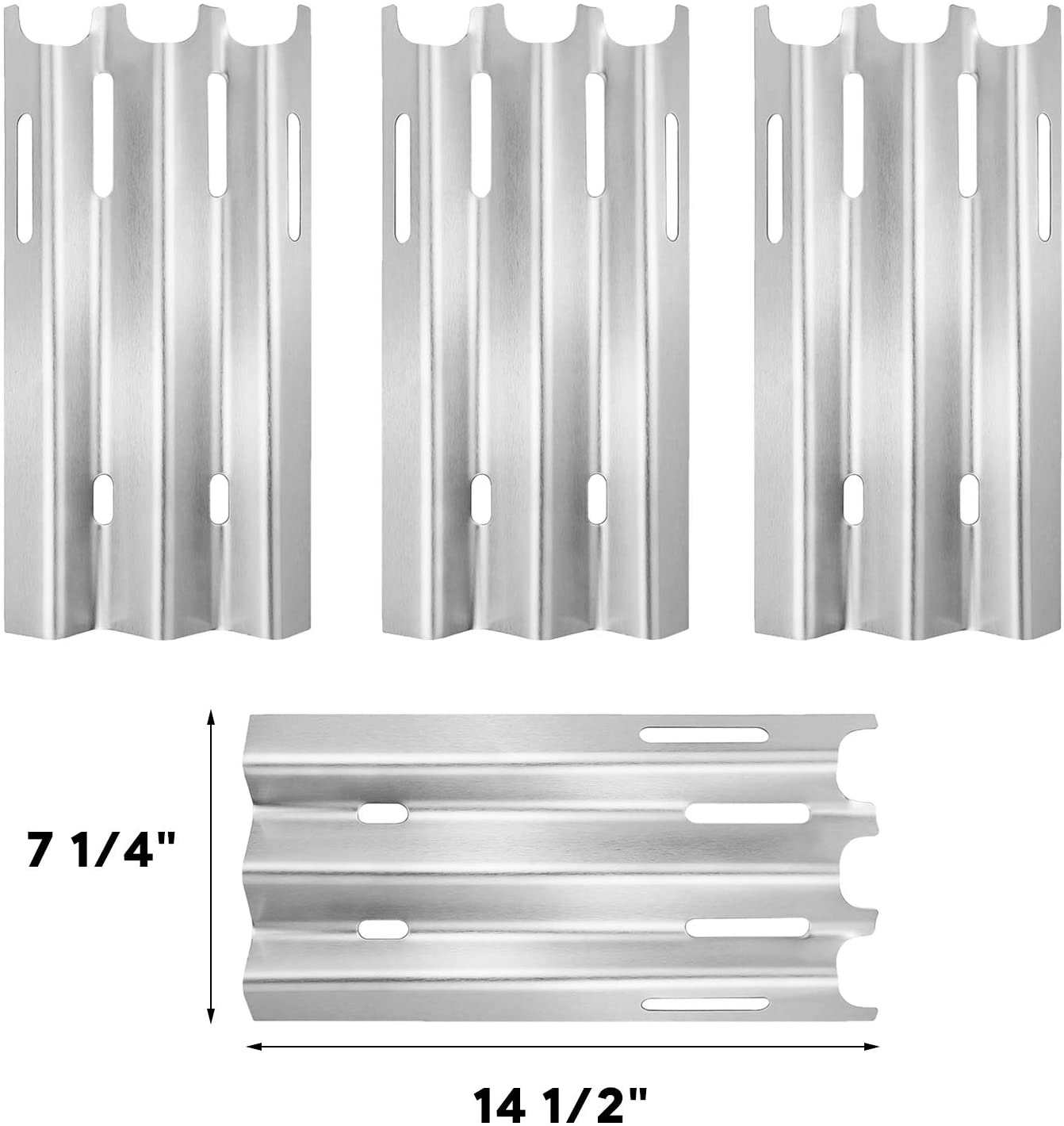 Grill Heat Plates for Great Outdoors Pinnacle TG475-2 TG475-2 Grills, 4Pcs Parts Kit 14 1/2 x 7 1/4 - Mycitystee