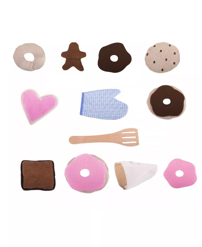 Salus Brands PopOhVer Pretend Play Plush Baking Donuts Pastries Food Playset - Mycitystee