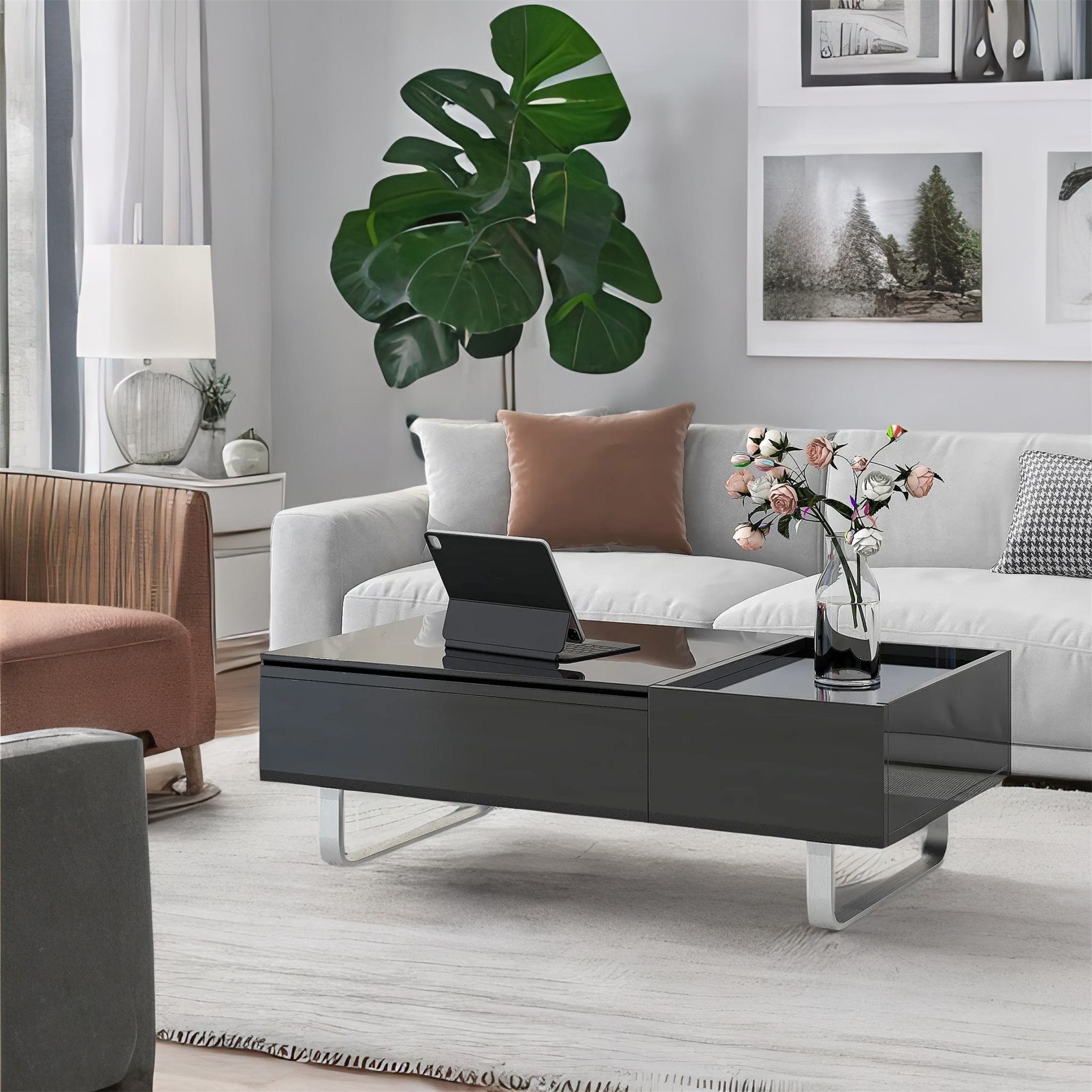 Coffee Table with Lifted Tabletop - Mycitystee