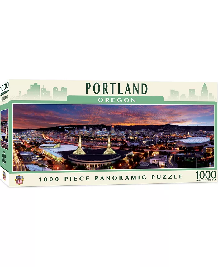 MasterPieces Puzzles American Vista Panoramic - Portland 1000 Piece Puzzle - Mycitystee