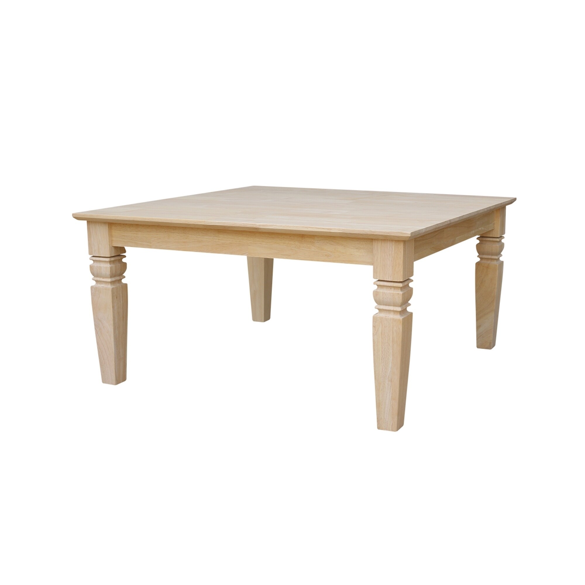 Unfinished Solid Parawood Square Coffee Table - Mycitystee