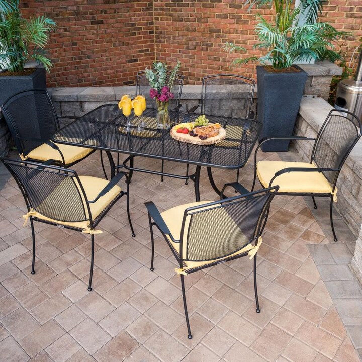 Kettler HENLEY 7 Piece Wrought Iron Mesh Dining Set - Mycitystee