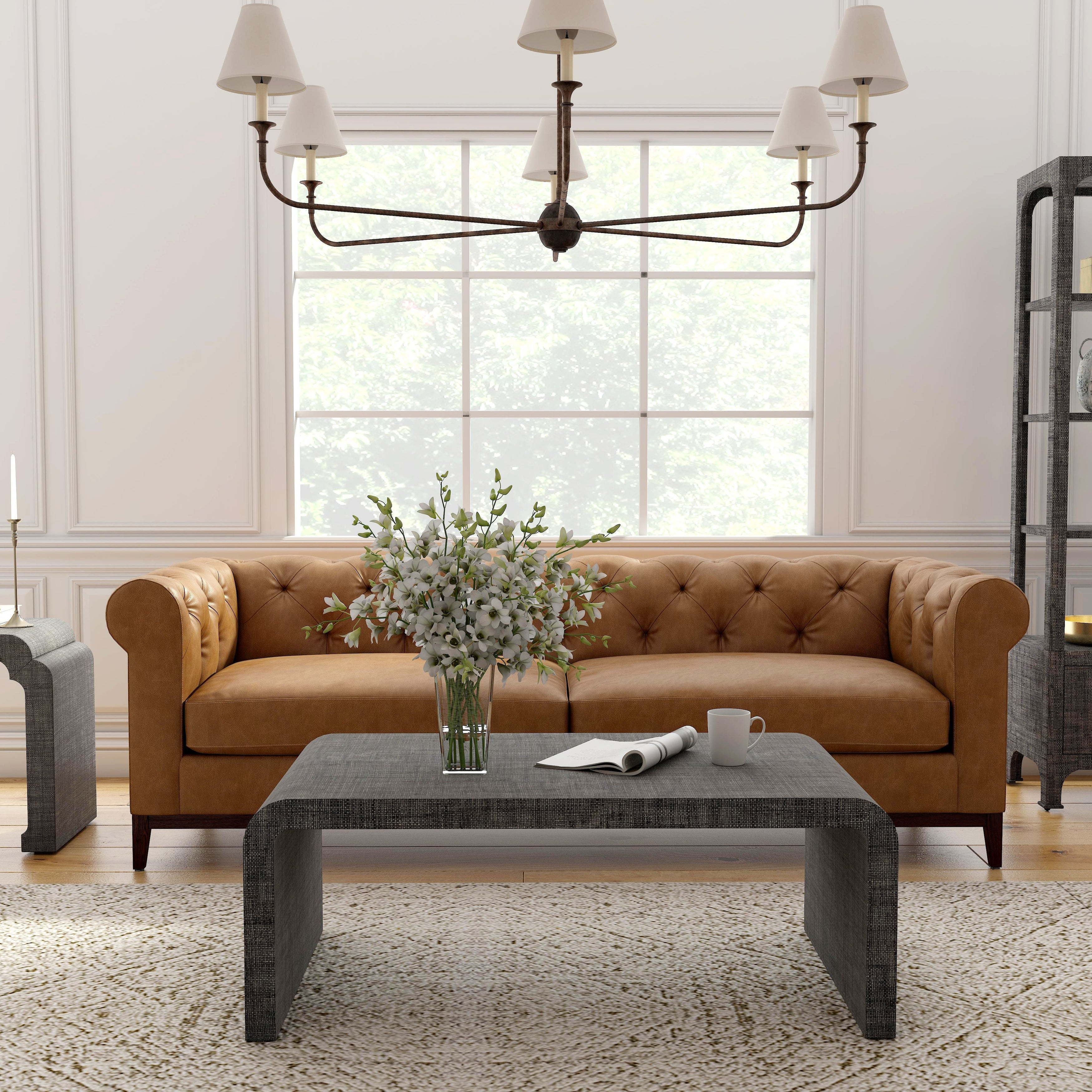 Chatham Waterfall Raffia Coffee Table - Mycitystee