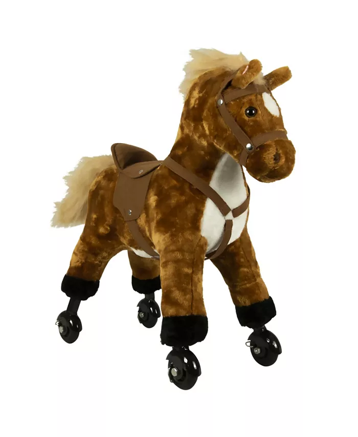 Ponyland Brown Plush Action Pony Giddy-Up Walking Horse with Sound - Mycitystee