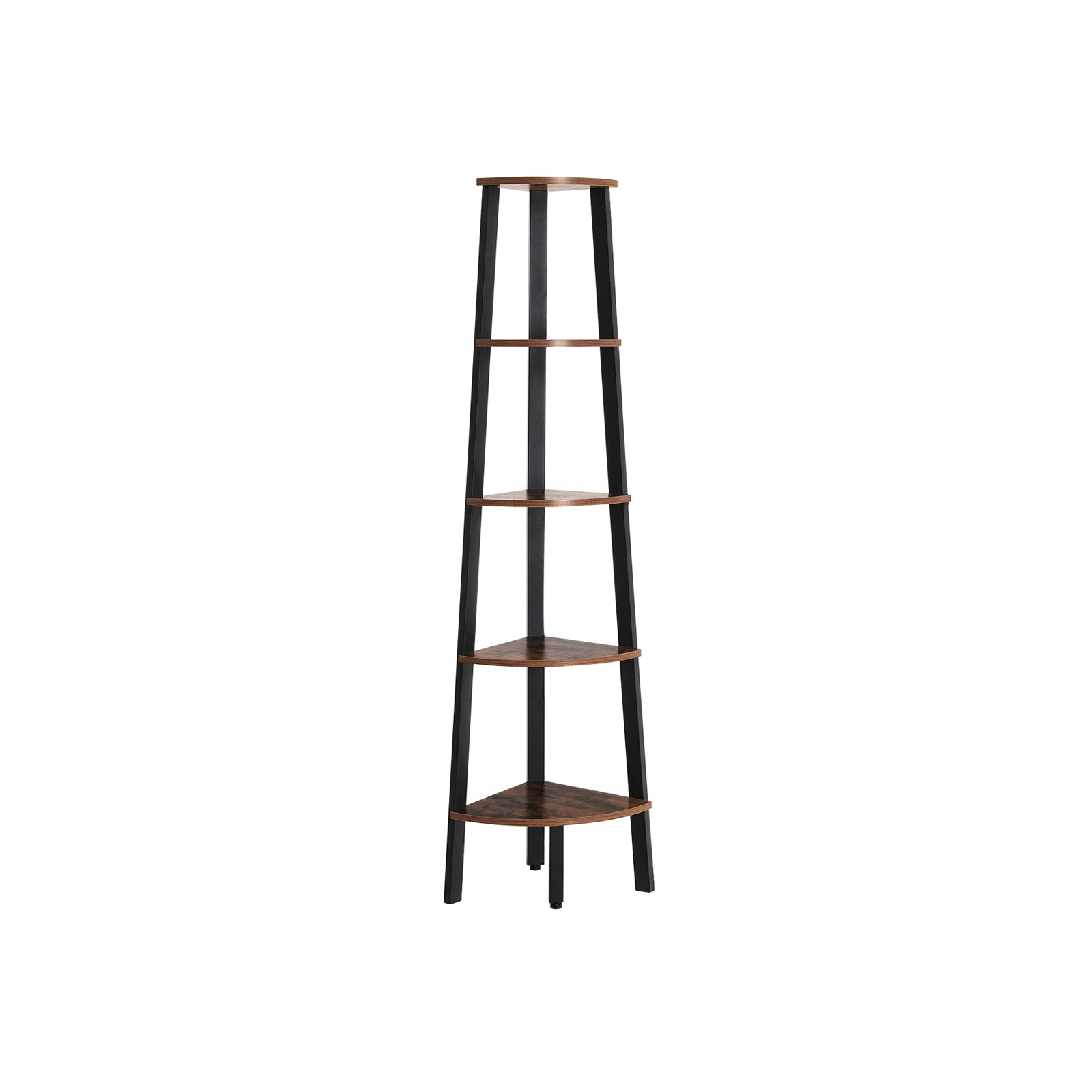 VASAGLE 5-Tier Industrial Corner ShelfRustic Brown - Mycitystee